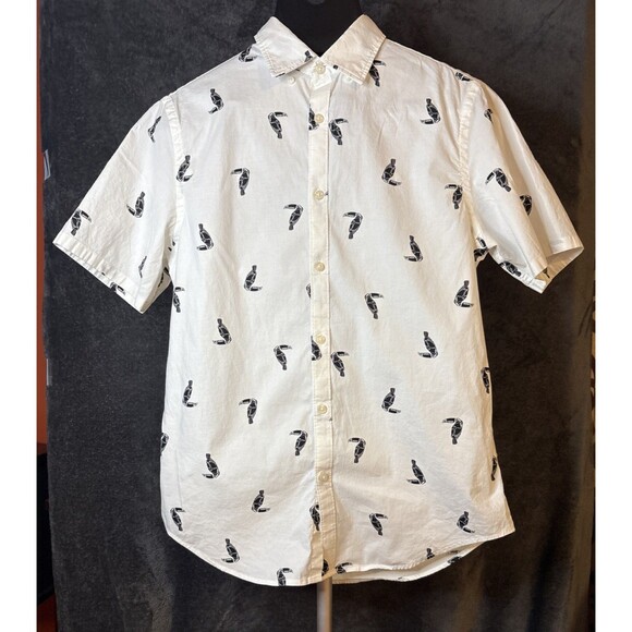 Old Navy White Casual Button Down Shirt Nautical Theme S - Picture 11 of 11